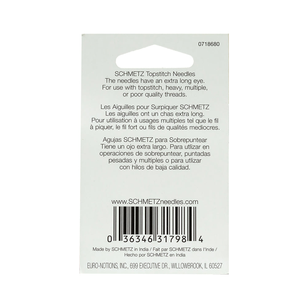 Schmetz Topstitch Machine Needles - 100/16 - 5 ct Detail Schmetz Topstitch Machine Needles - 100/16 - 5 ct Detail