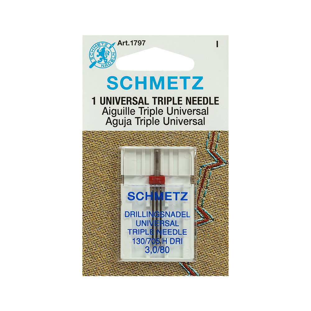 Schmetz Triple Machine Needle - 3.0/80 - 1 ct Schmetz Triple Machine Needle - 3.0/80 - 1 ct