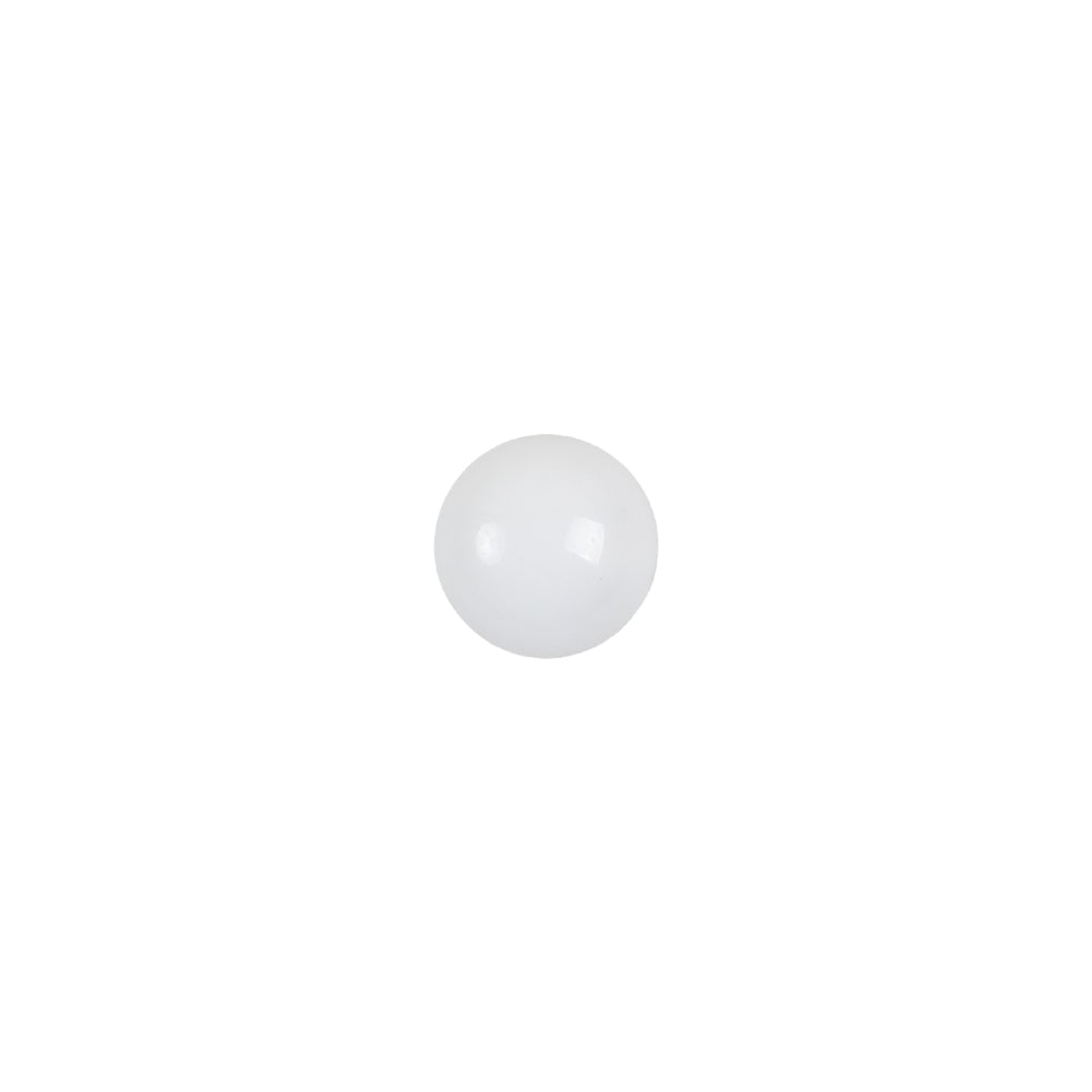 European White Self Back Glass Button - 12L/7.5mm European White Self Back Glass Button - 12L/7.5mm
