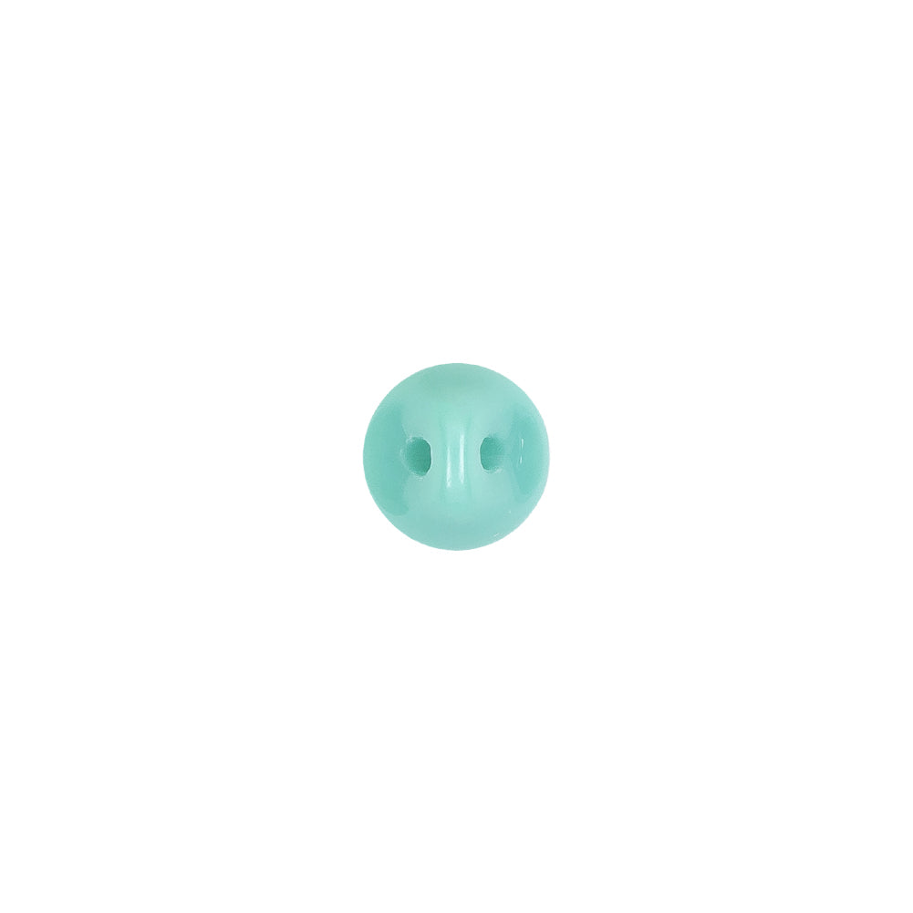 European Blue Green Self Back Glass Button - 12L/7.5mm European Blue Green Self Back Glass Button - 12L/7.5mm