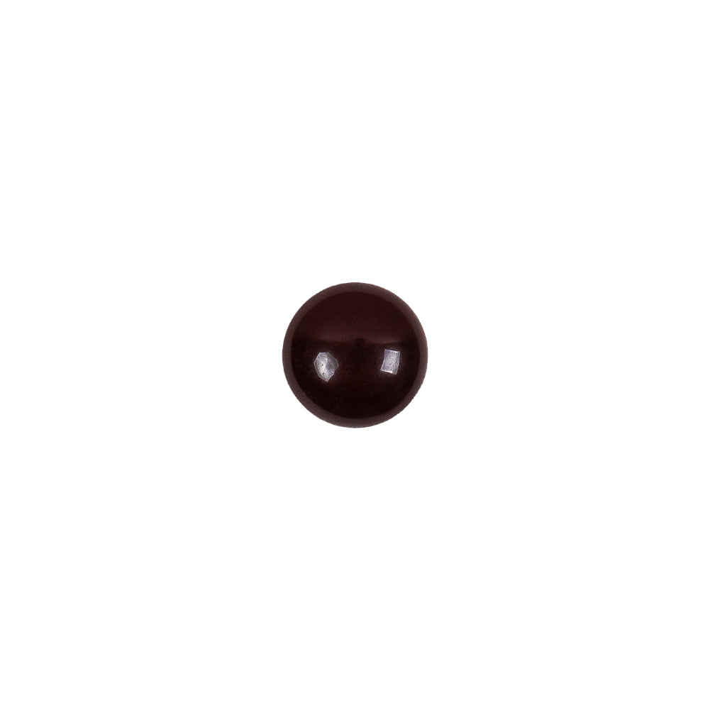 European Brown Half Domed Self Black Glass Button - 12L/7.5mm European Brown Half Domed Self Black Glass Button - 12L/7.5mm
