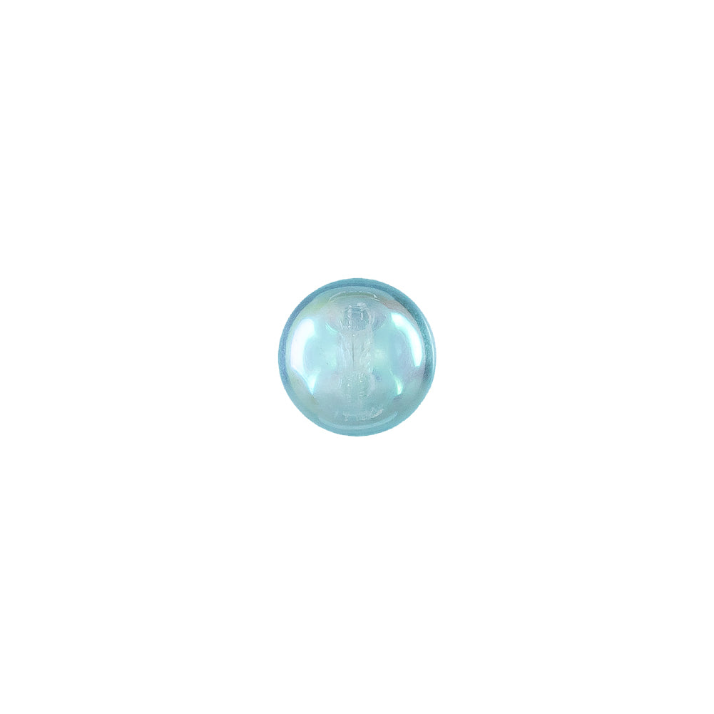 European AB Blue Self Back Glass Button - 14L/9mm European AB Blue Self Back Glass Button - 14L/9mm