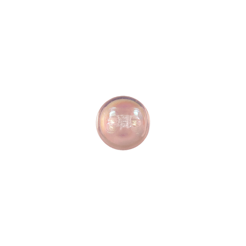 European AB Pink Self Back Glass Button - 14L/9mm European AB Pink Self Back Glass Button - 14L/9mm
