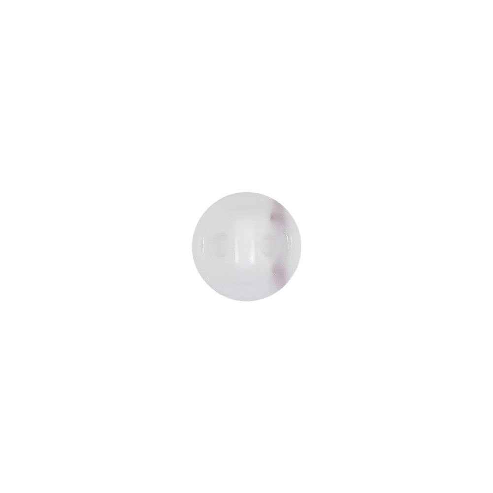 European White Self Back Glass Button - 14L/9mm European White Self Back Glass Button - 14L/9mm