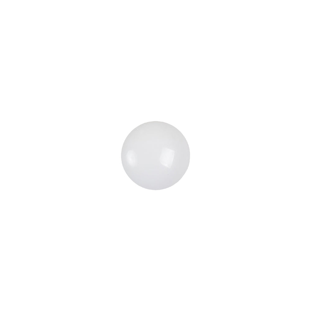 European White Self Back Glass Button - 14L/9mm European White Self Back Glass Button - 14L/9mm