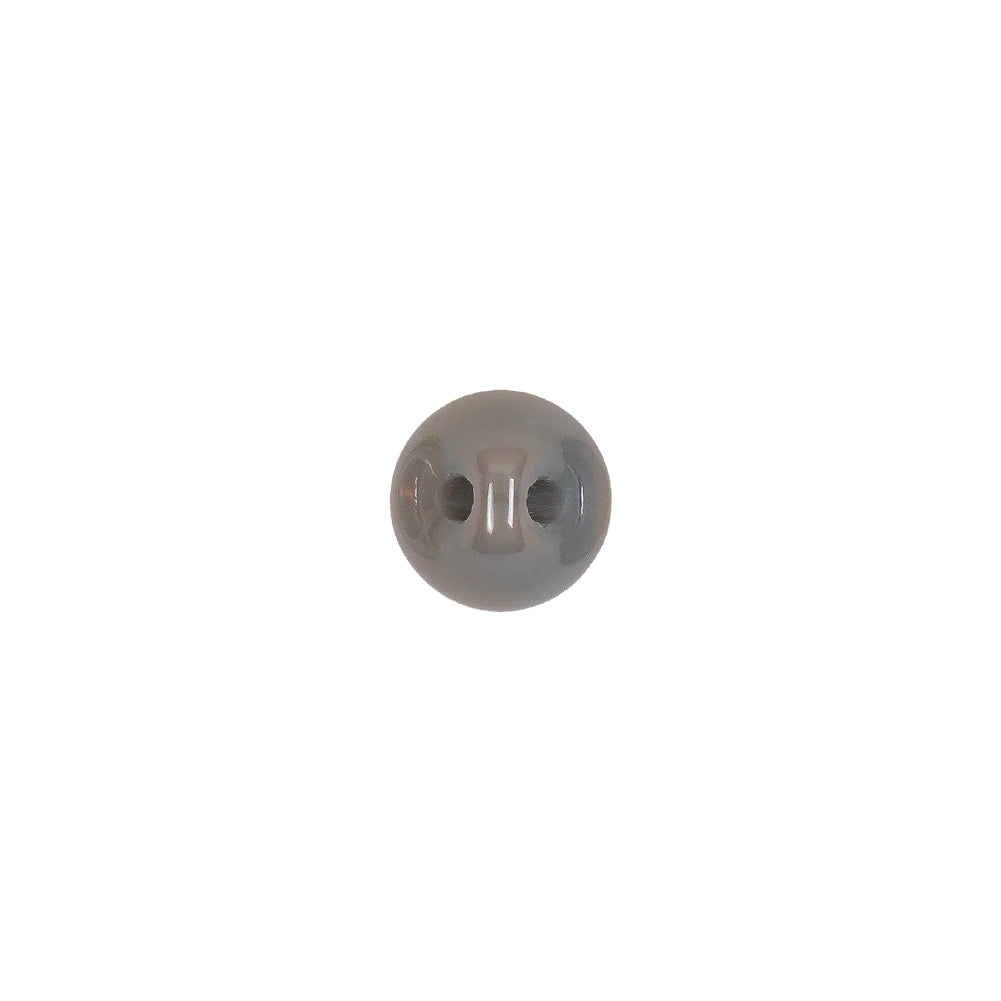 European Dark Gray Half Domed Self Back Glass Button - 14L/9mm European Dark Gray Half Domed Self Back Glass Button - 14L/9mm