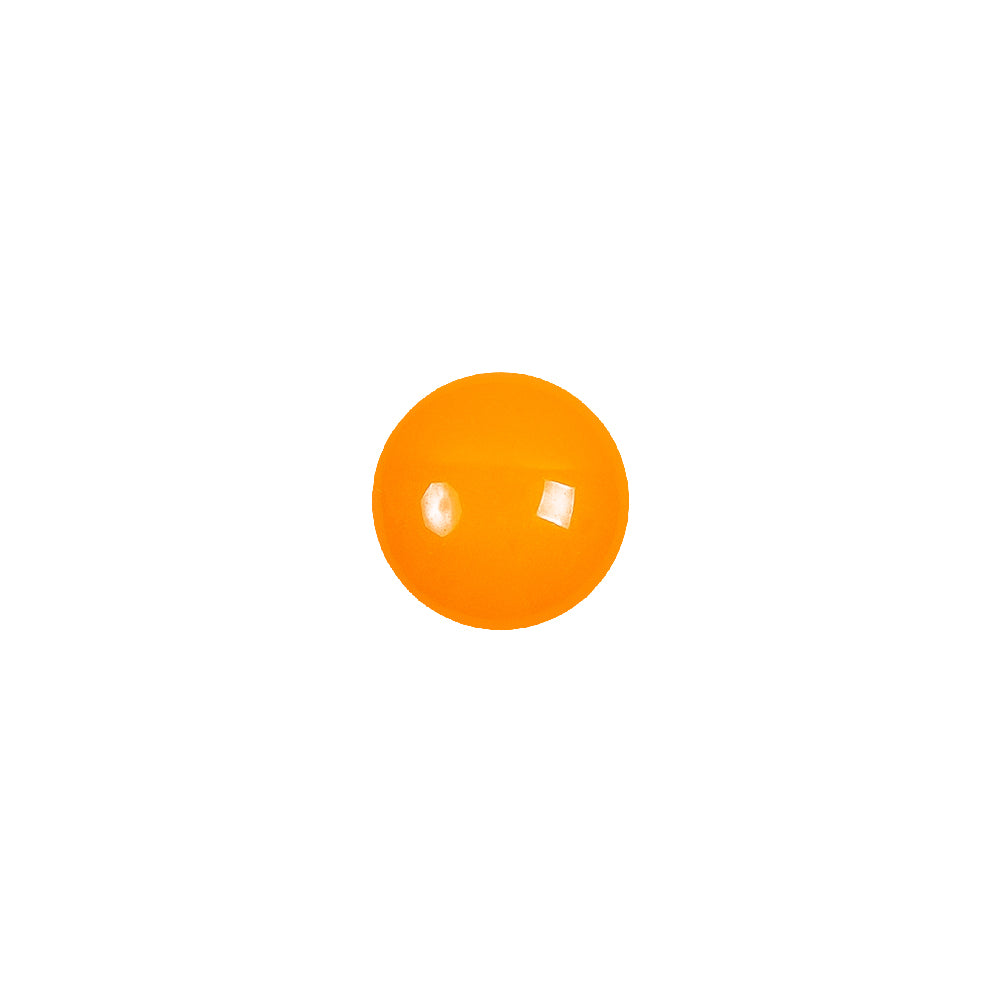 European Orange Half Domed Self Back Glass Button - 16L/10mm European Orange Half Domed Self Back Glass Button - 16L/10mm