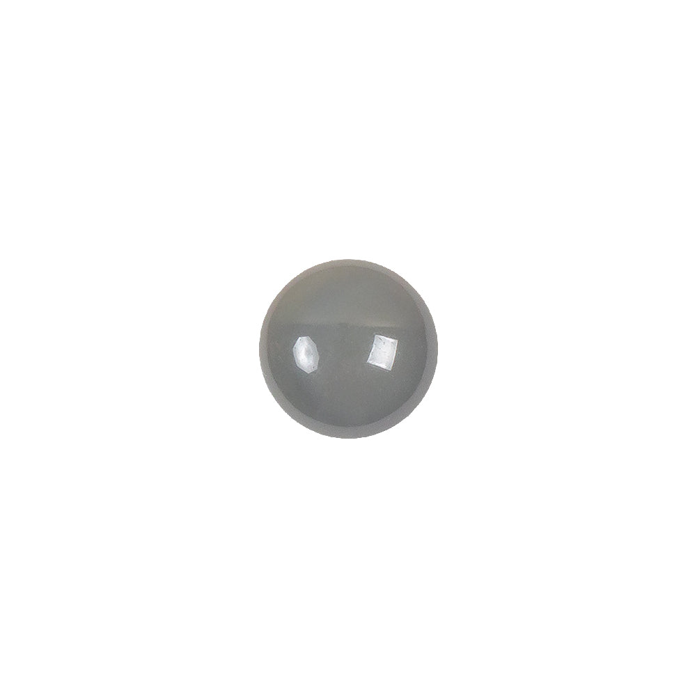 European Dark Gray Half Domed Self Back Glass Button - 16L/10mm European Dark Gray Half Domed Self Back Glass Button - 16L/10mm