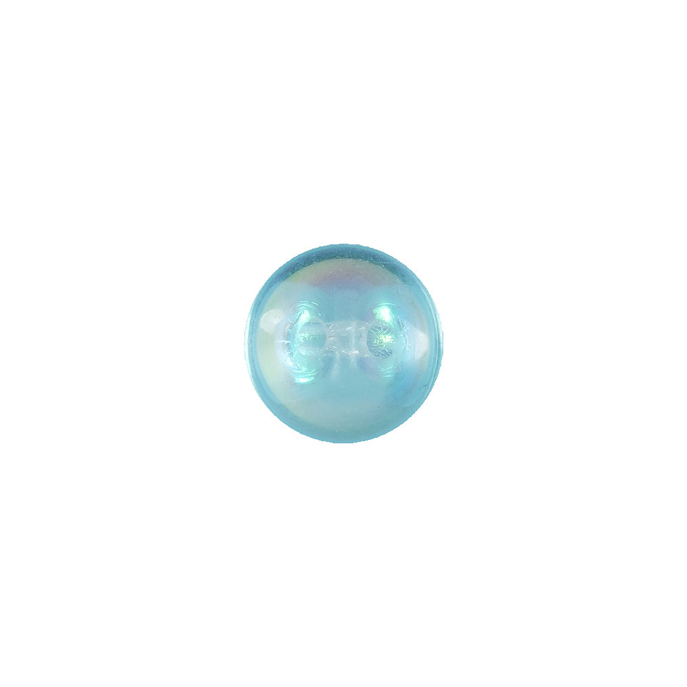 European AB Blue Self Back Glass Button - 18L/11.5mm European AB Blue Self Back Glass Button - 18L/11.5mm