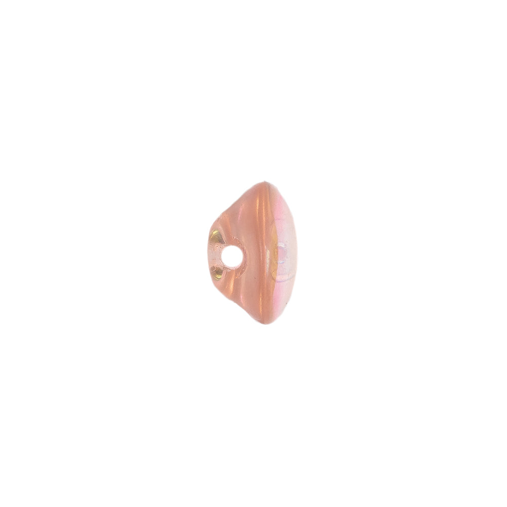European AB Pink Self Back Glass Button - 18L/11.5mm Detail European AB Pink Self Back Glass Button - 18L/11.5mm Detail