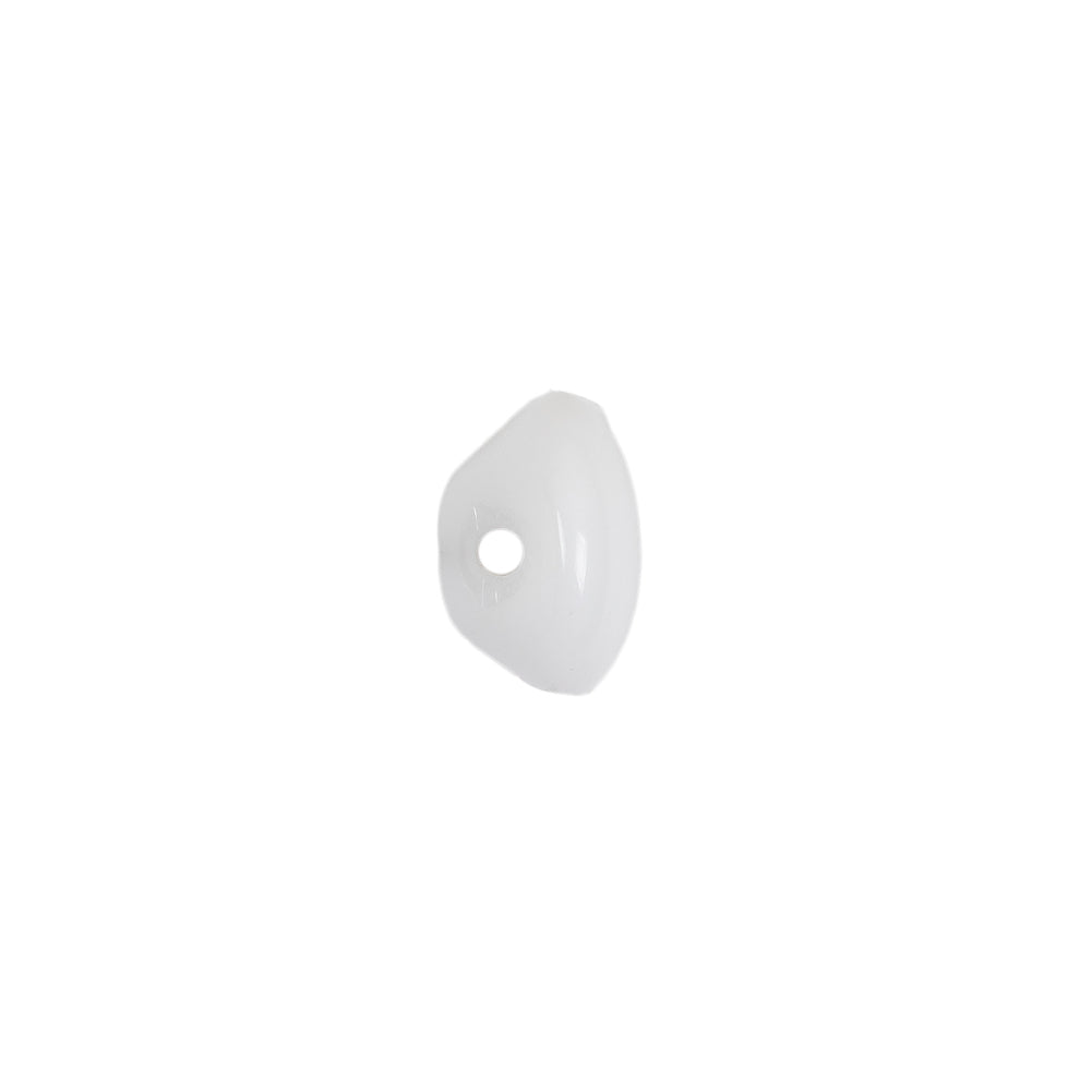 European White Self Back Glass Button - 18L/11.5mm Detail European White Self Back Glass Button - 18L/11.5mm Detail