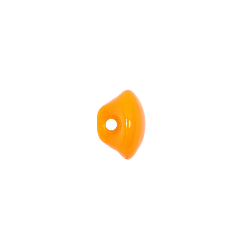 European Orange Self Back Glass Button - 18L/11.5mm Detail European Orange Self Back Glass Button - 18L/11.5mm Detail