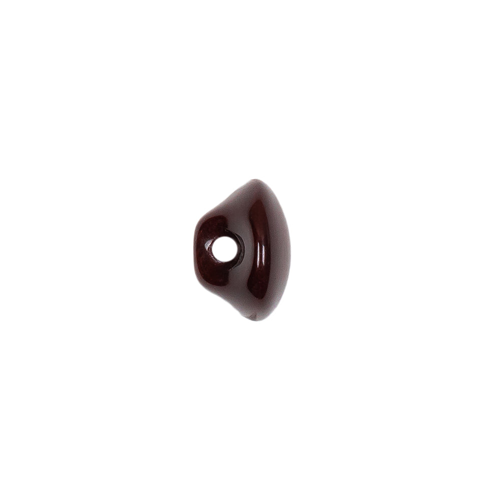 European Brown Self Back Glass Button - 18L/11.5mm Detail European Brown Self Back Glass Button - 18L/11.5mm Detail
