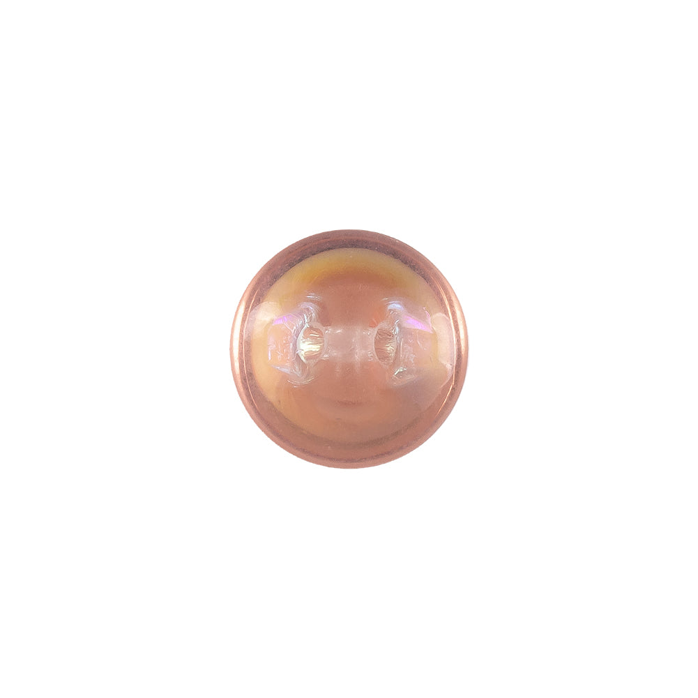 European AB Pink Self Back Glass Button - 20L/12.5mm European AB Pink Self Back Glass Button - 20L/12.5mm
