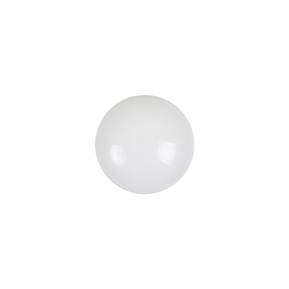 European White Self Back Glass Button - 20L/12.5mm European White Self Back Glass Button - 20L/12.5mm