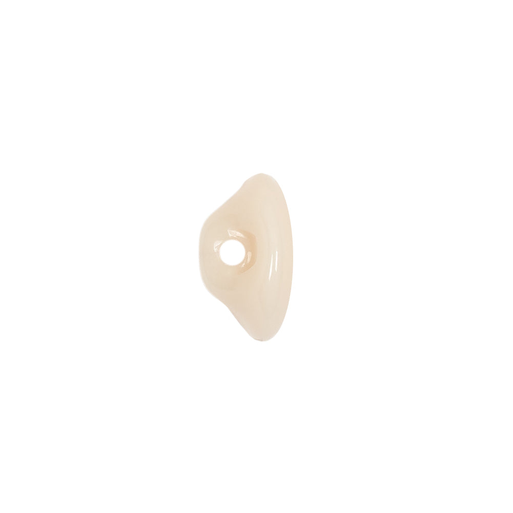 European Beige Half Domed Self Back Glass Button - 20L/12.5mm Detail European Beige Half Domed Self Back Glass Button - 20L/12.5mm Detail