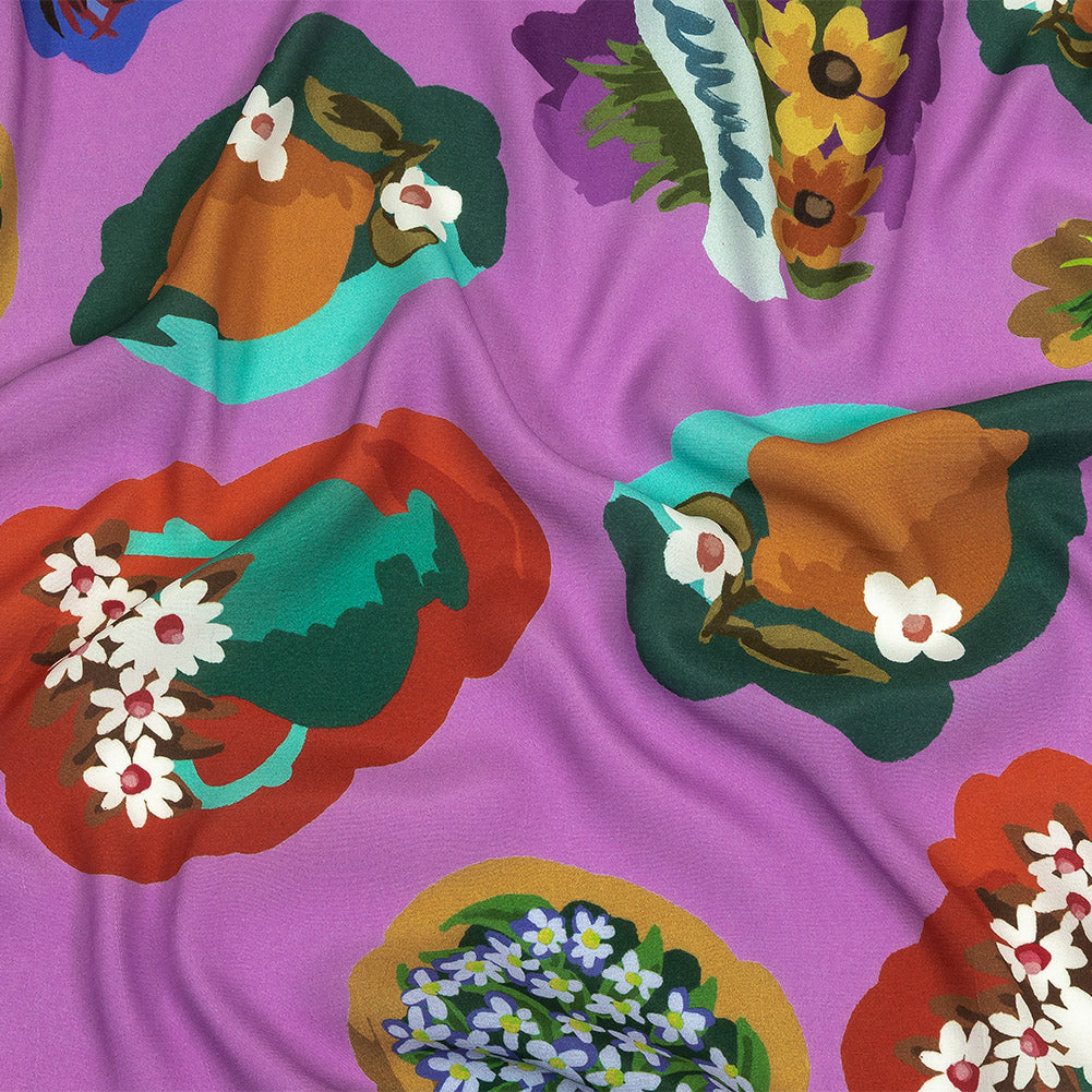 Sustainable Viscose Woven Print - Lavender Herb Cutout Floral Icons - Mood Exclusive Matisse's Muse Sustainable Viscose Woven Print - Lavender Herb Cutout Floral Icons - Mood Exclusive Matisse's Muse
