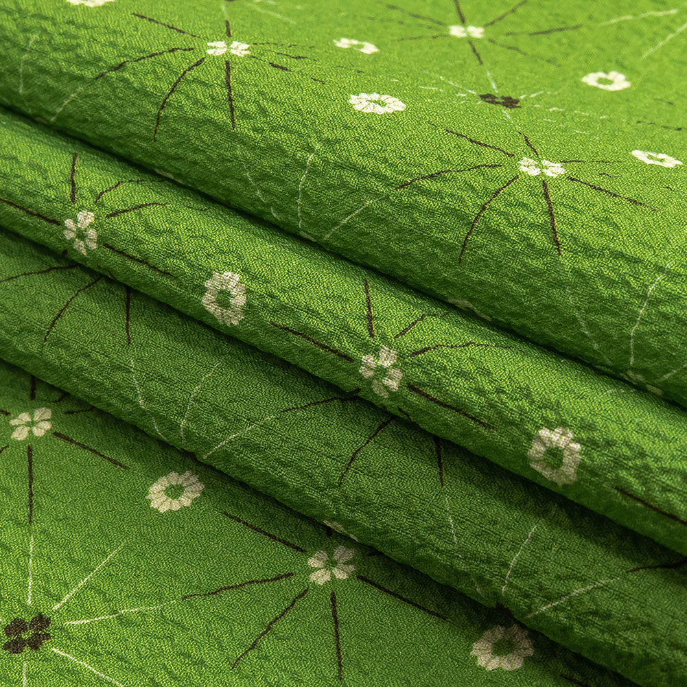 Mood Exclusive Green Starburst Soul Stretch Polyester Seersucker Folded Mood Exclusive Green Starburst Soul Stretch Polyester Seersucker Folded