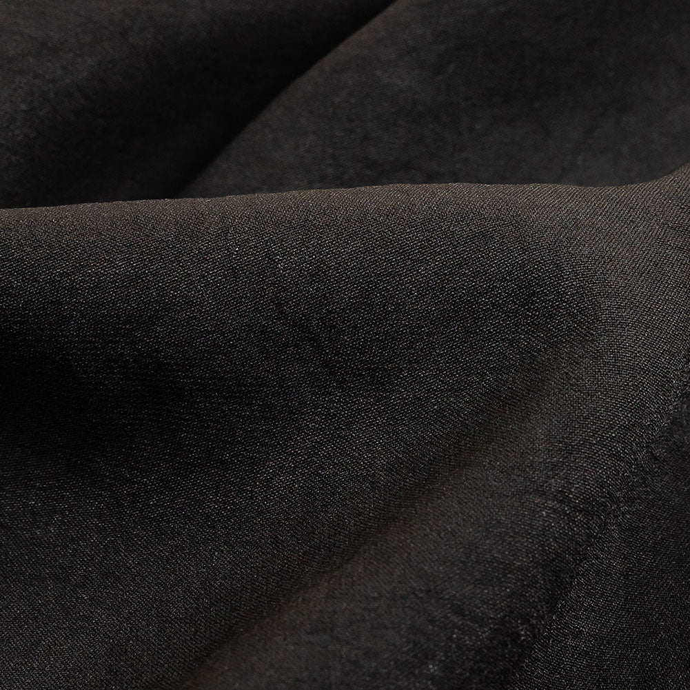 Black Wrinkled Look Stretch Polyester Woven Detail Black Wrinkled Look Stretch Polyester Woven Detail