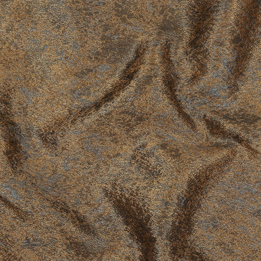 Pegasus Gold, Copper and Gunmetal Mottled Luxury Brocade Pegasus Gold, Copper and Gunmetal Mottled Luxury Brocade