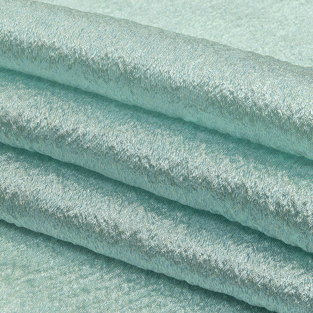 Ice Blue and White Mottled Luxury Brocade Ice Blue and White Mottled Luxury Brocade