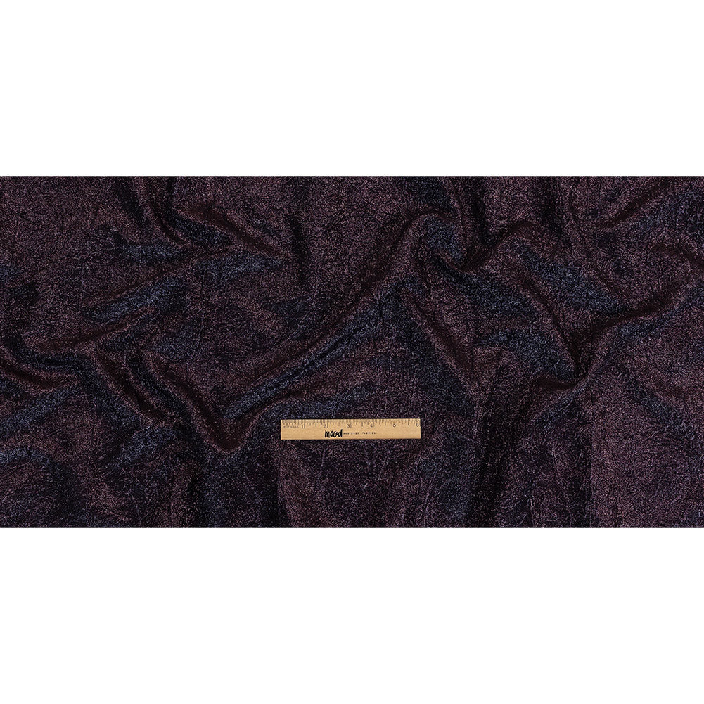 Astrolabe Metallic Navy and Purple Crinkled Luxury Brocade with Black Backing Astrolabe Metallic Navy and Purple Crinkled Luxury Brocade with Black Backing