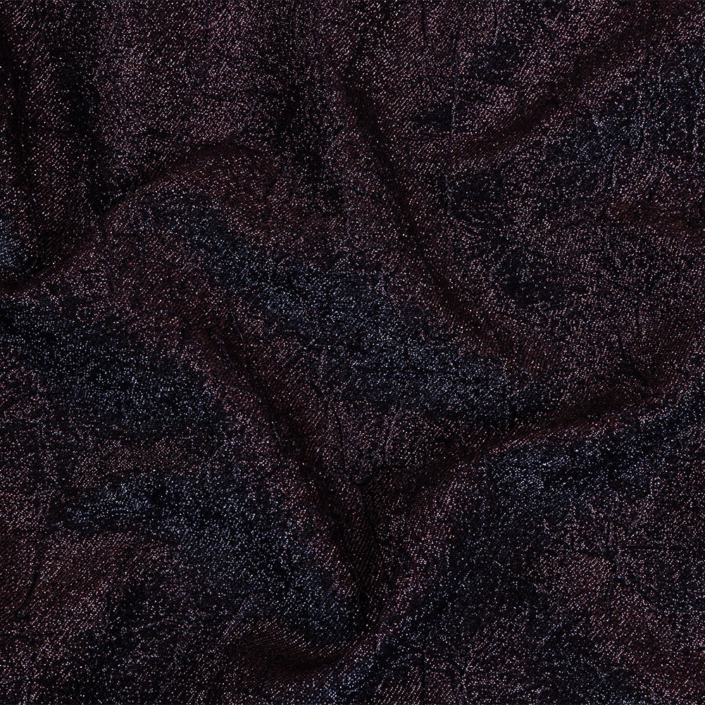 Astrolabe Metallic Navy and Purple Crinkled Luxury Brocade with Black Backing Astrolabe Metallic Navy and Purple Crinkled Luxury Brocade with Black Backing