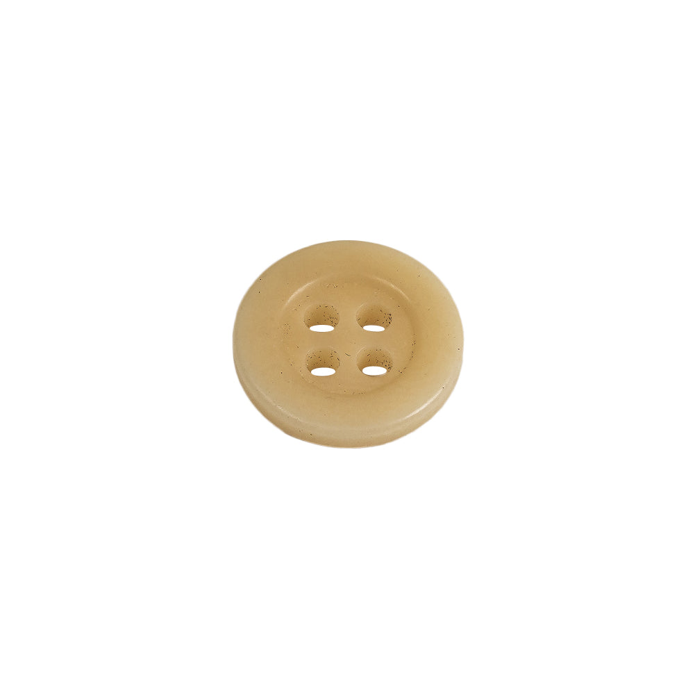 Beige 4-Hole Plastic Button - 20L/12.5mm Folded Beige 4-Hole Plastic Button - 20L/12.5mm Folded
