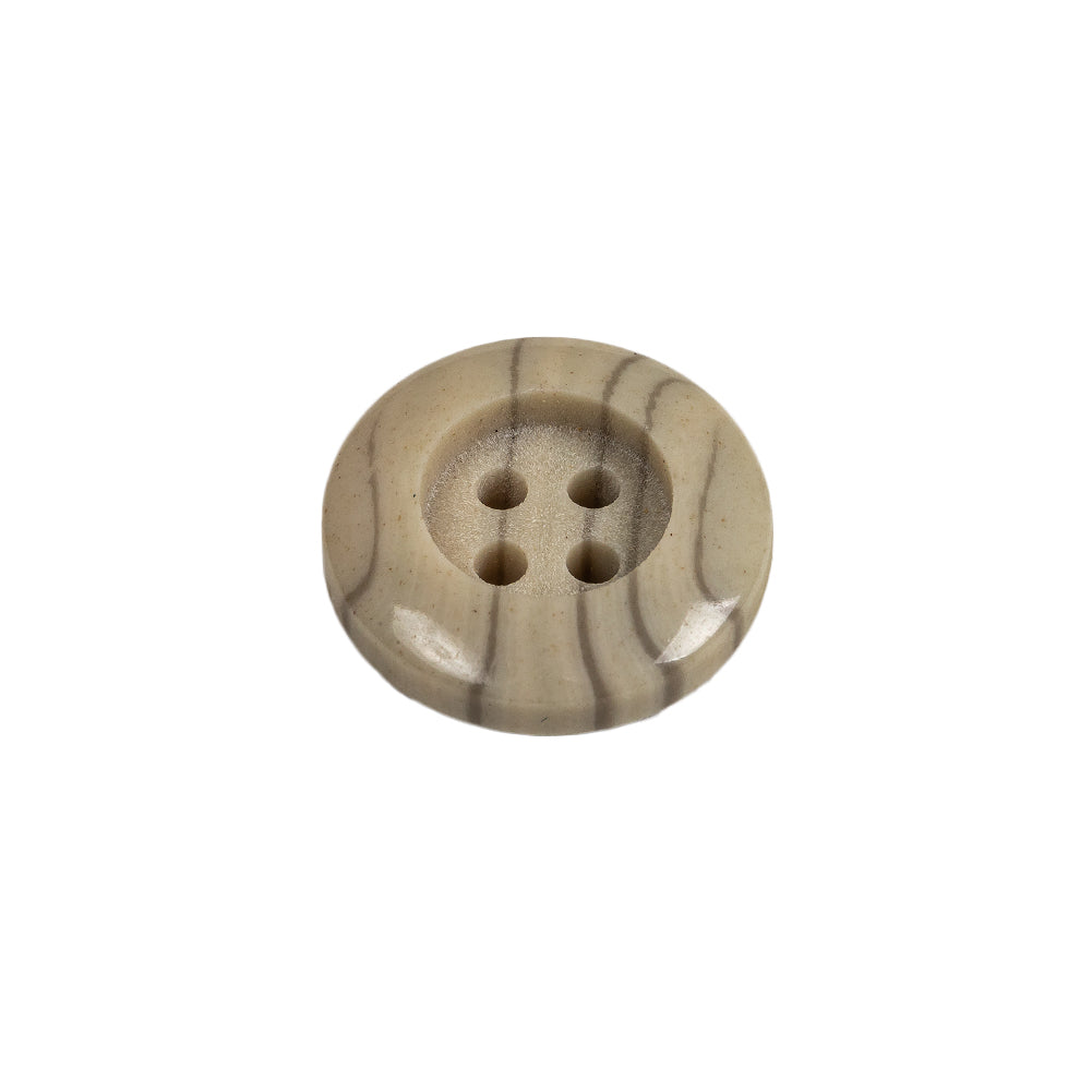 Cream and Drizzle Striated 4-Hole Plastic Deepwell Button - 28L/18mm Folded Cream and Drizzle Striated 4-Hole Plastic Deepwell Button - 28L/18mm Folded