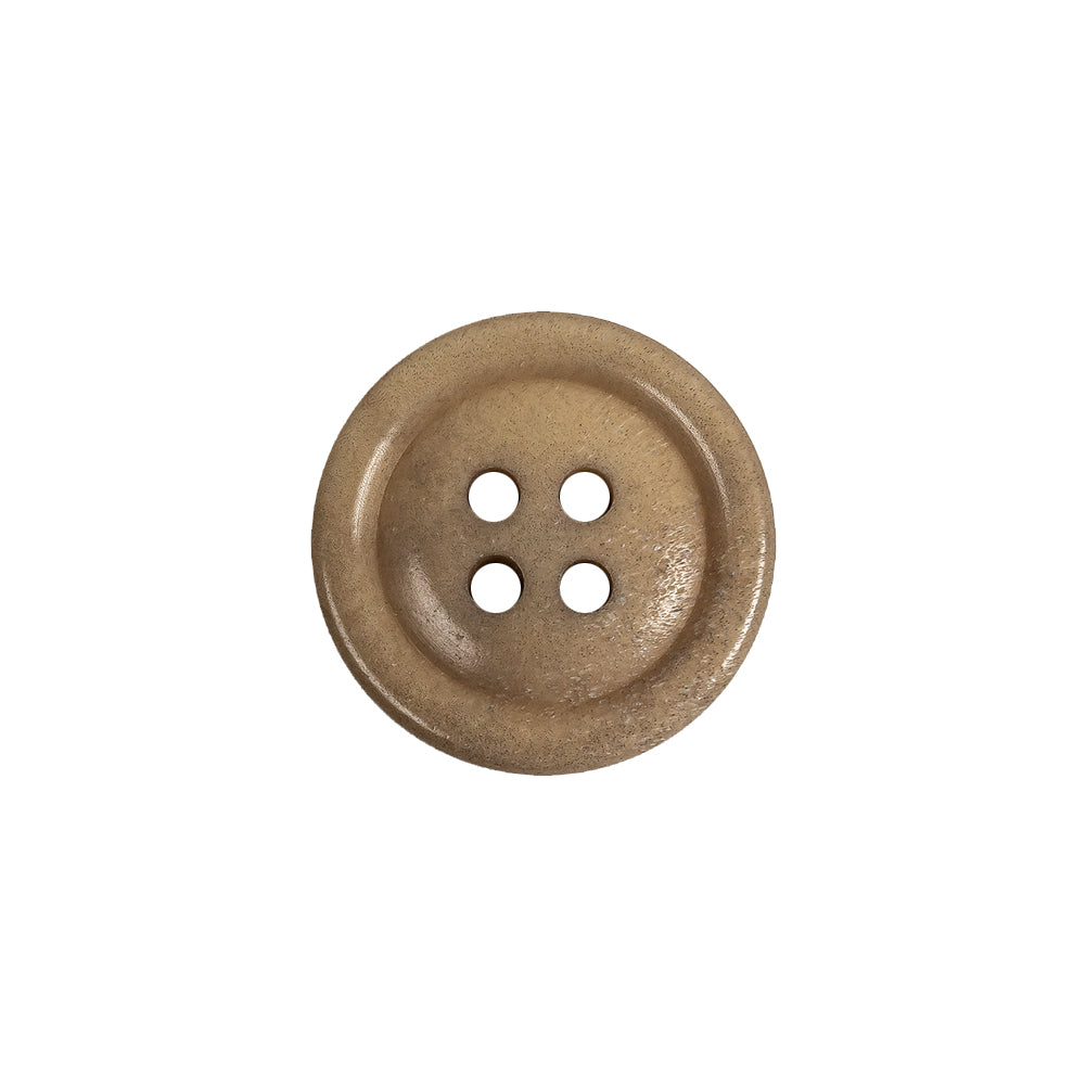Beige Speckled 4-Hole Low Convex Plastic Button - 28L/18mm Beige Speckled 4-Hole Low Convex Plastic Button - 28L/18mm