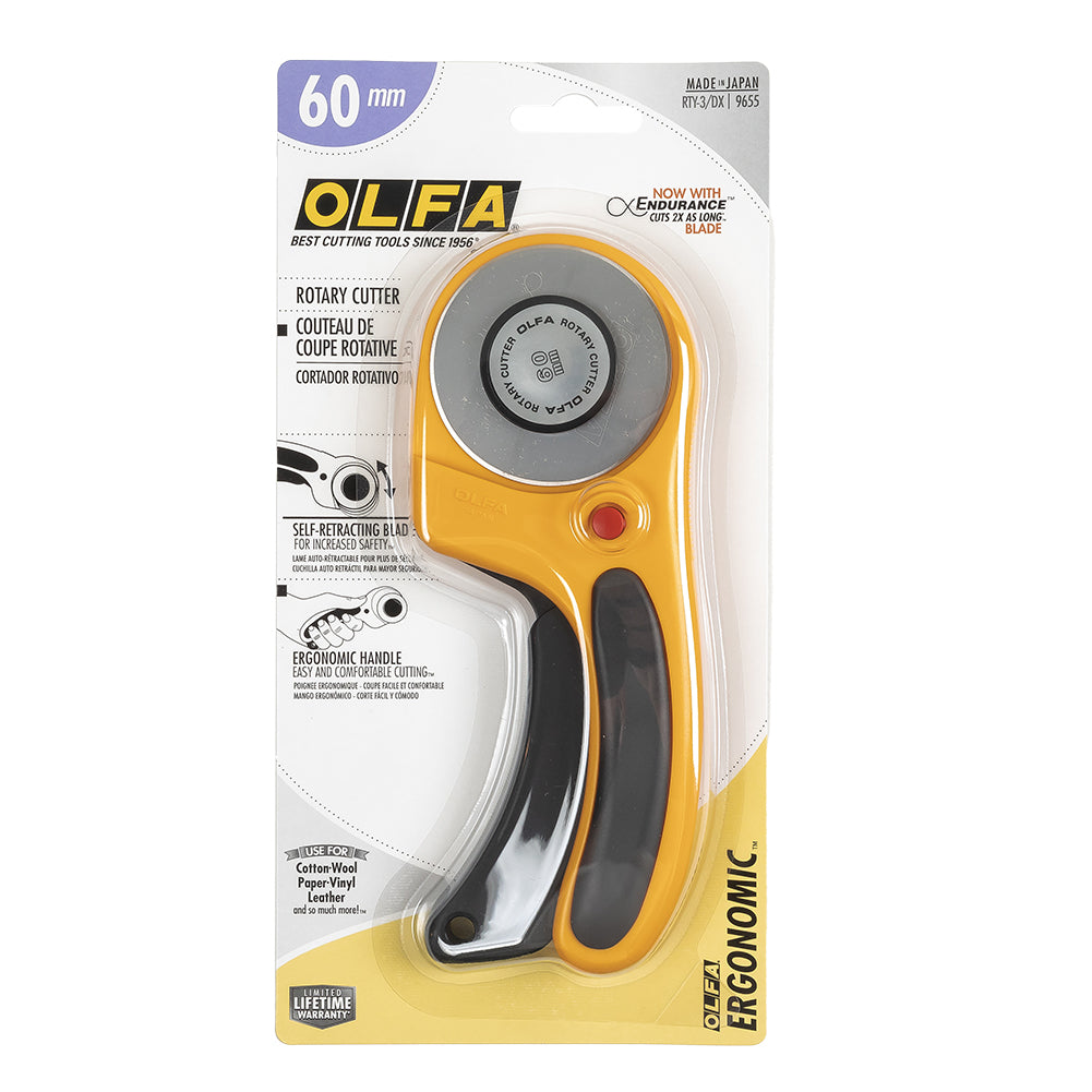 Olfa 60mm Ergonomic Rotary Cutter Olfa 60mm Ergonomic Rotary Cutter