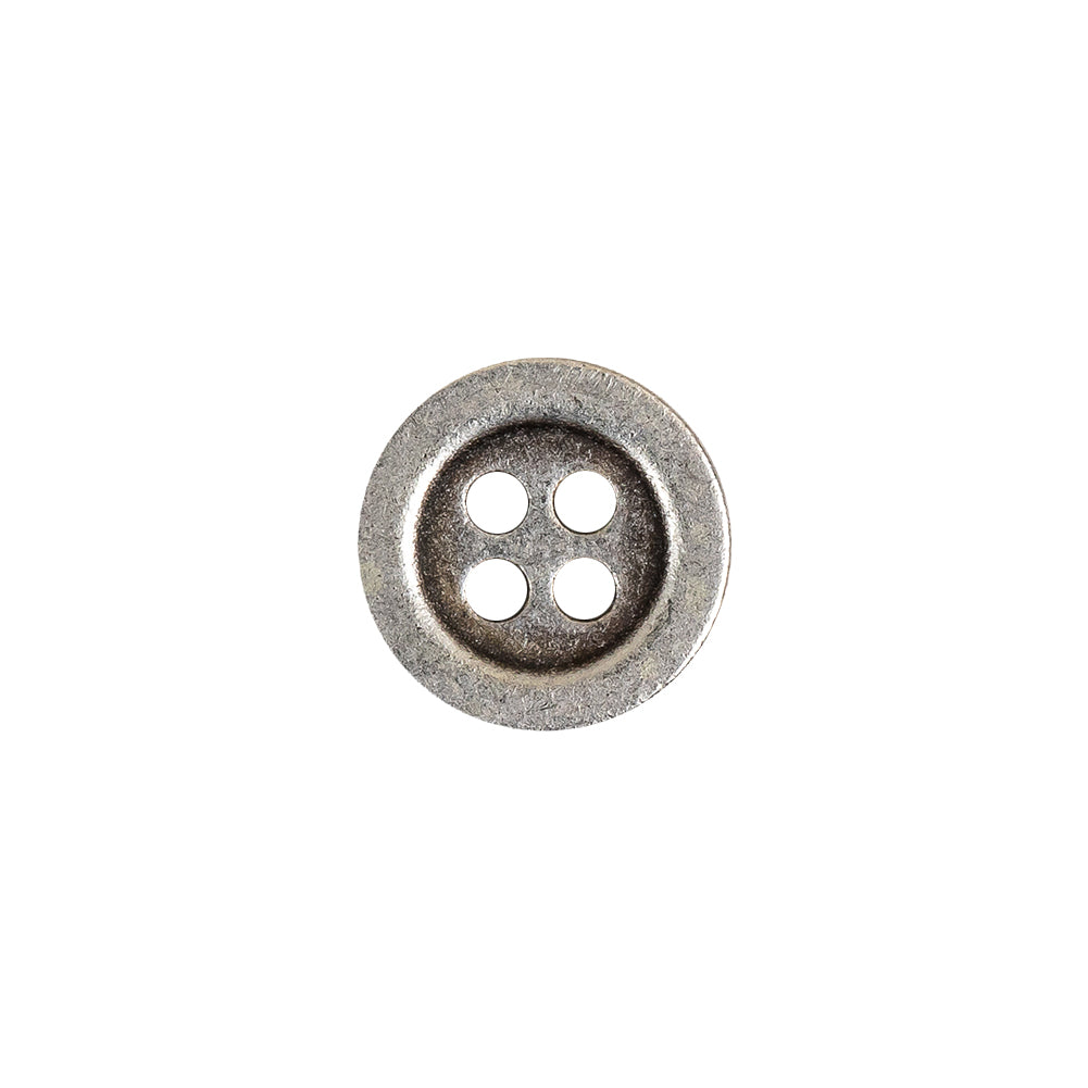 Aged Silver 4 Hole Metal Button - 20L/12.5mm Aged Silver 4 Hole Metal Button - 20L/12.5mm