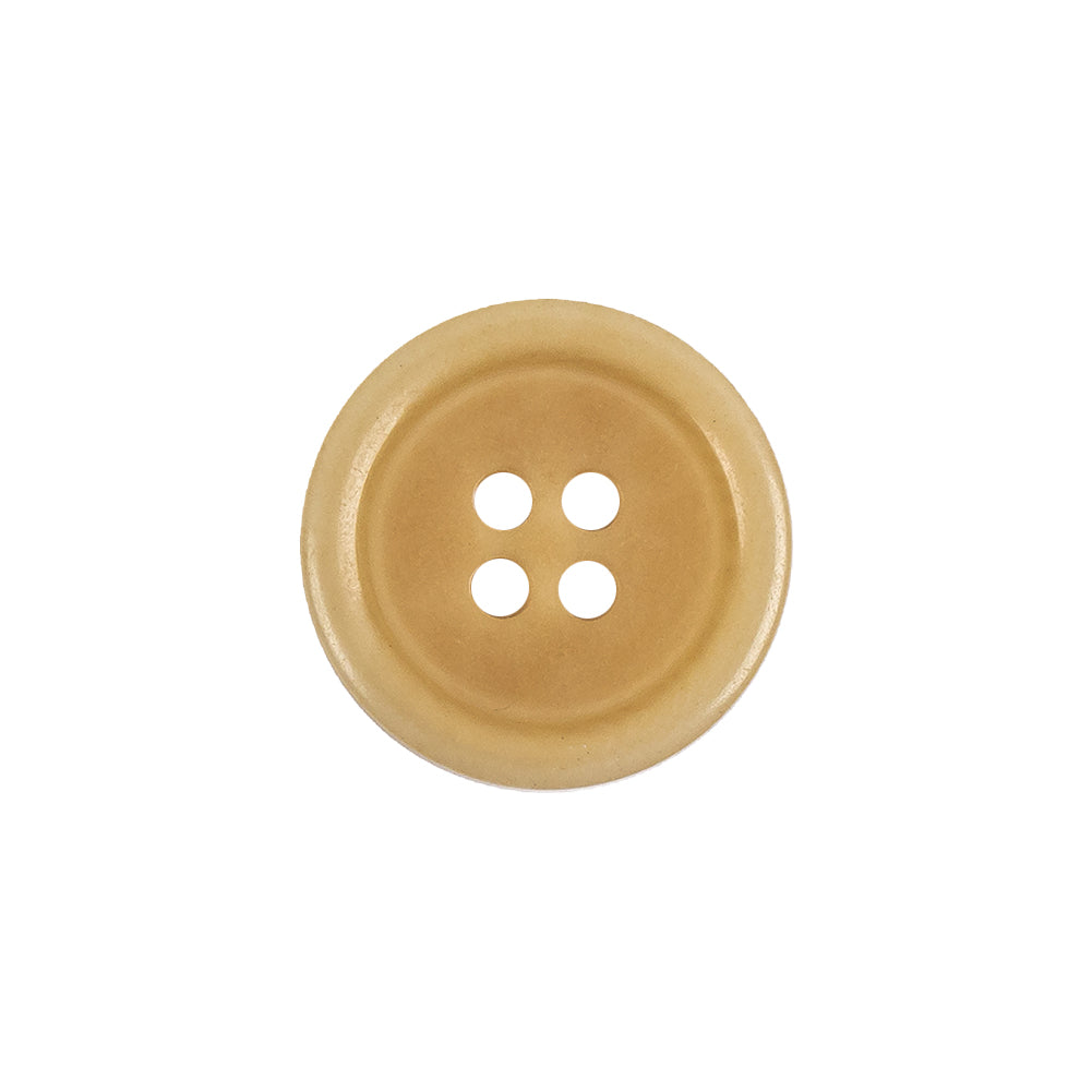 Cream Rounded Rim 4 Hole Plastic Button - 30L/19mm Cream Rounded Rim 4 Hole Plastic Button - 30L/19mm