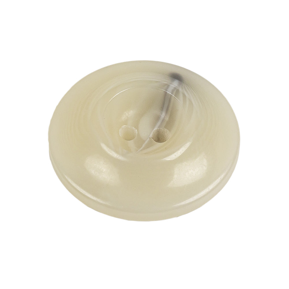 Beige and Gray Swirled 2 Hole Plastic Inkwell Button - 42L/27mm Folded Beige and Gray Swirled 2 Hole Plastic Inkwell Button - 42L/27mm Folded