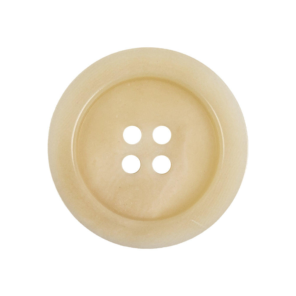 Italian Matte Bleached Sand 4 Hole Plastic Button - 42L/27mm Italian Matte Bleached Sand 4 Hole Plastic Button - 42L/27mm