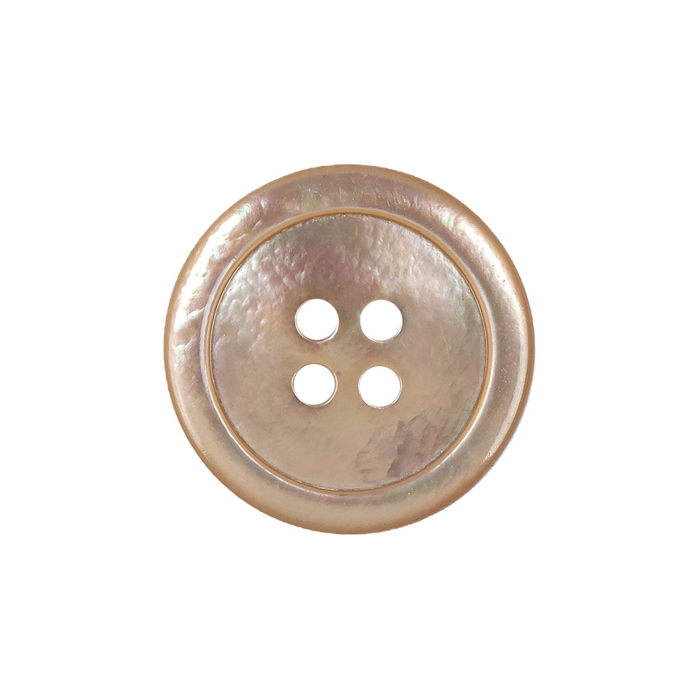 Italian Iridescent Cream and Pink 4 Hole Shell Button - 36L/23mm Italian Iridescent Cream and Pink 4 Hole Shell Button - 36L/23mm