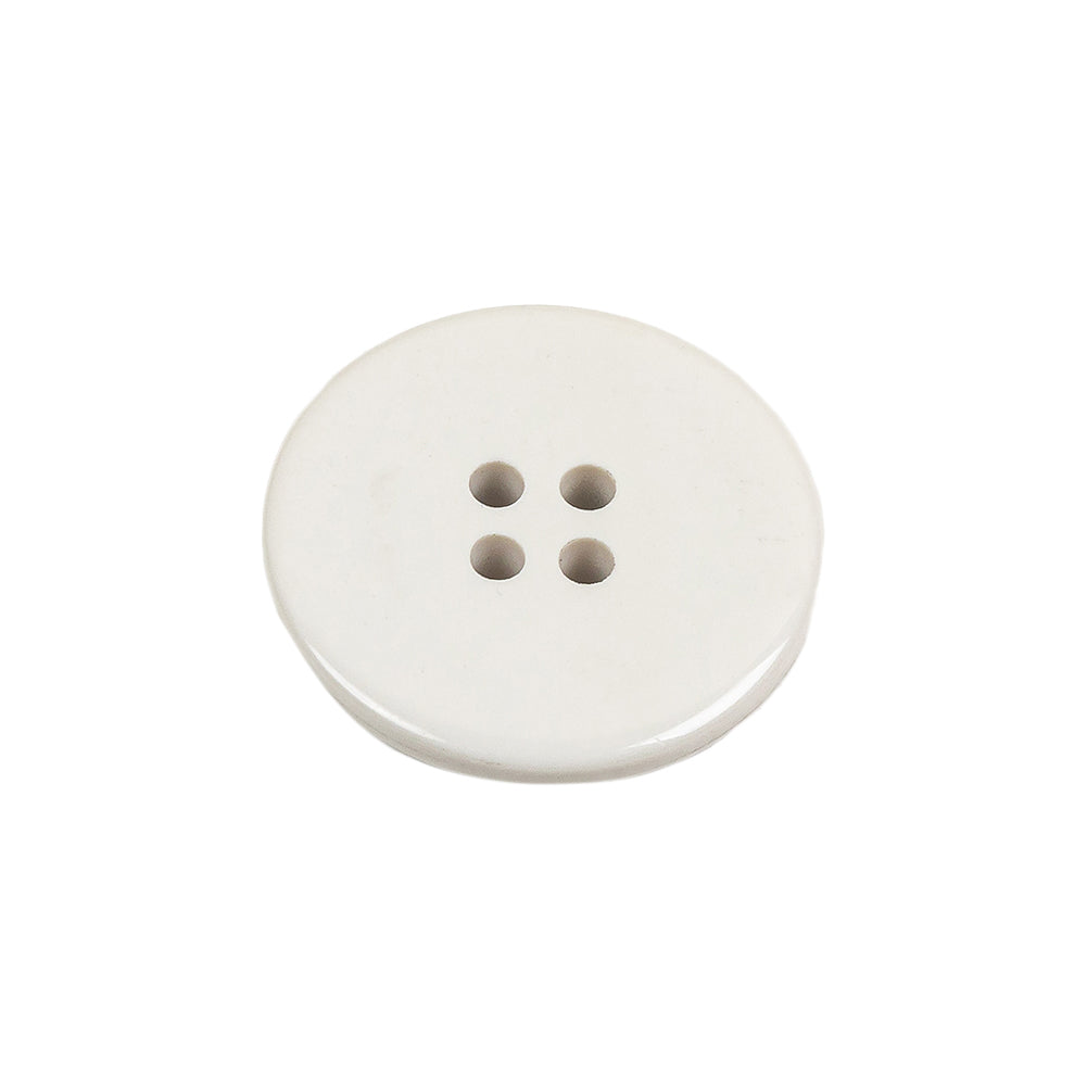 Off White Flat 4 Hole Plastic Button - 35L/22mm Folded Off White Flat 4 Hole Plastic Button - 35L/22mm Folded