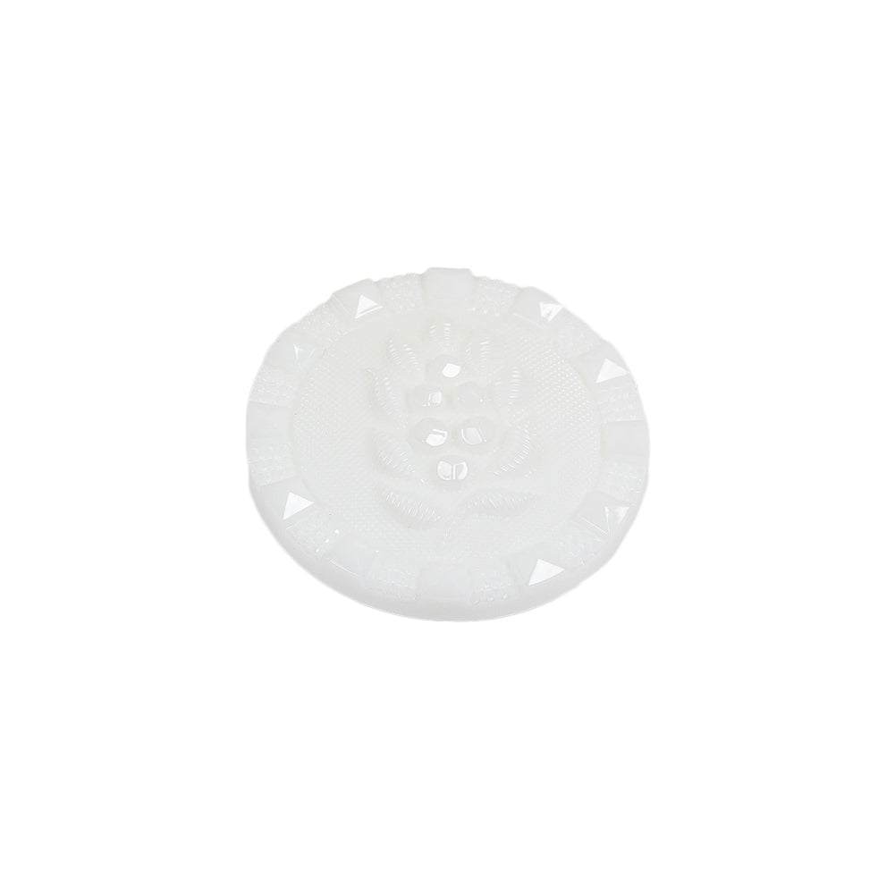 White Wheat Spike Shank Back Button with Studded Rim - 32L/20mm Folded White Wheat Spike Shank Back Button with Studded Rim - 32L/20mm Folded