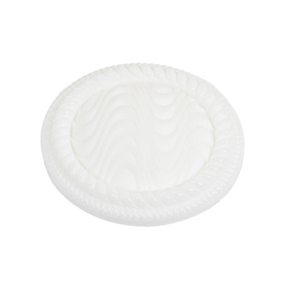 White Waves Rope Rim Shank Back Plastic Button - 44L/28mm Folded White Waves Rope Rim Shank Back Plastic Button - 44L/28mm Folded