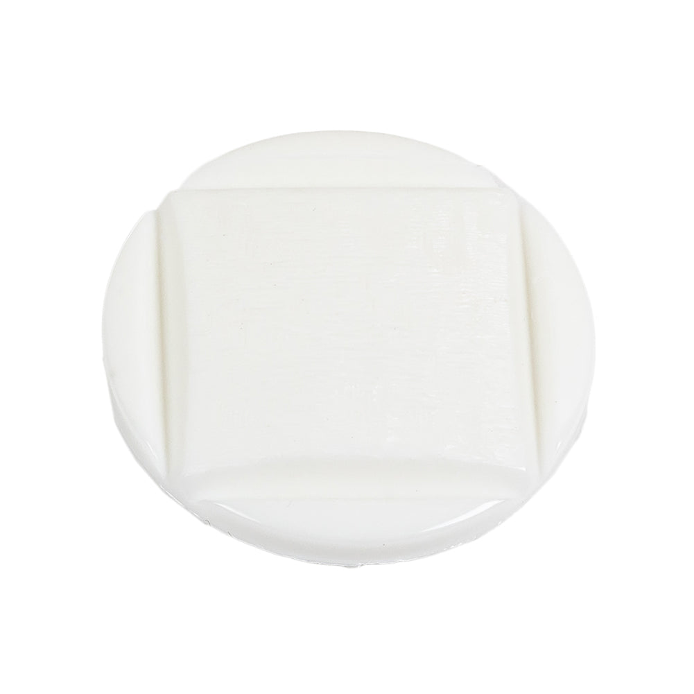 White Square in Circle Etched Shank Back Plastic Button - 44L/28mm Folded White Square in Circle Etched Shank Back Plastic Button - 44L/28mm Folded