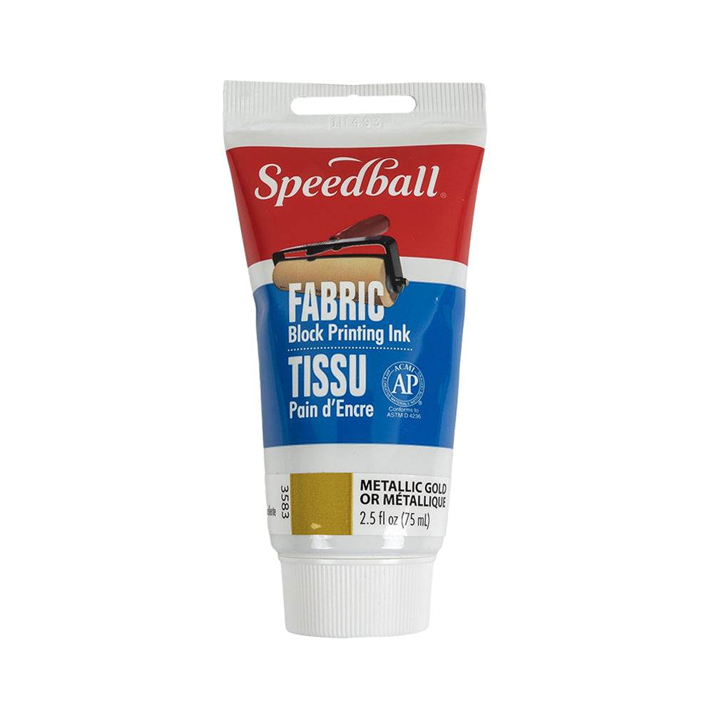 Speedball Metallic Gold Fabric Block Printing Ink - 2.5 fl oz Speedball Metallic Gold Fabric Block Printing Ink - 2.5 fl oz