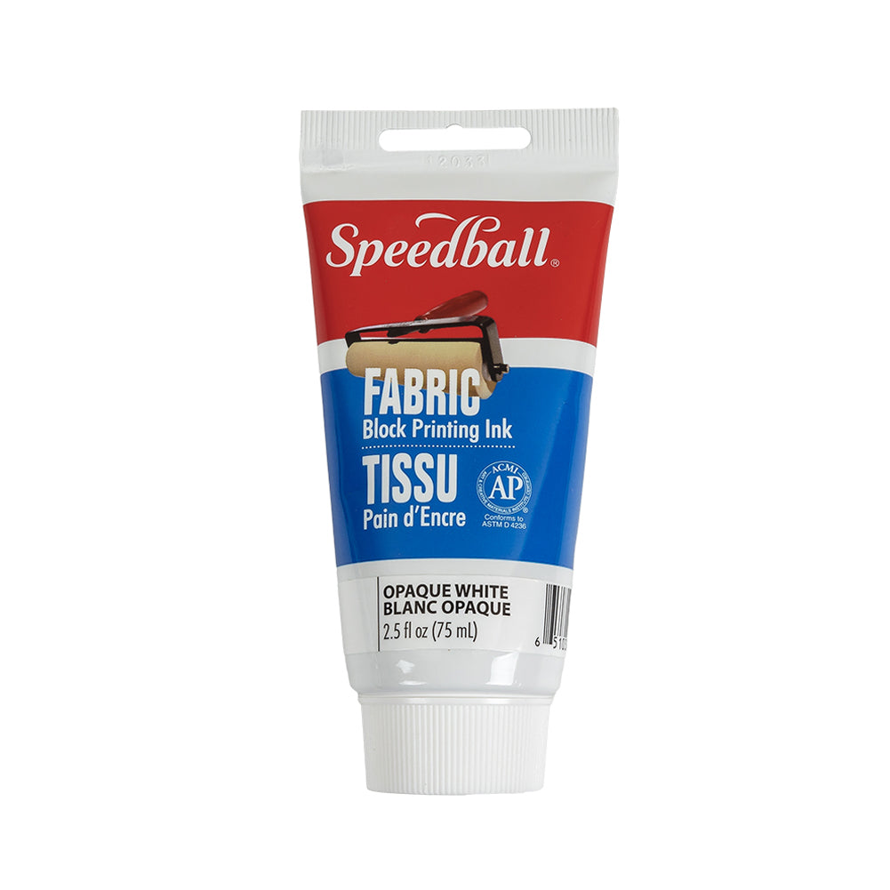 Speedball Opaque White Fabric Block Printing Ink - 2.5 fl oz Speedball Opaque White Fabric Block Printing Ink - 2.5 fl oz