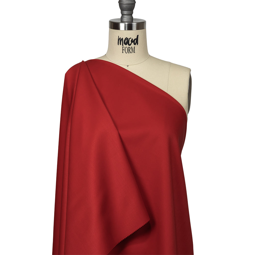 Super 120 Merino Wool Suiting - Tomato - Finn Collection Super 120 Merino Wool Suiting - Tomato - Finn Collection