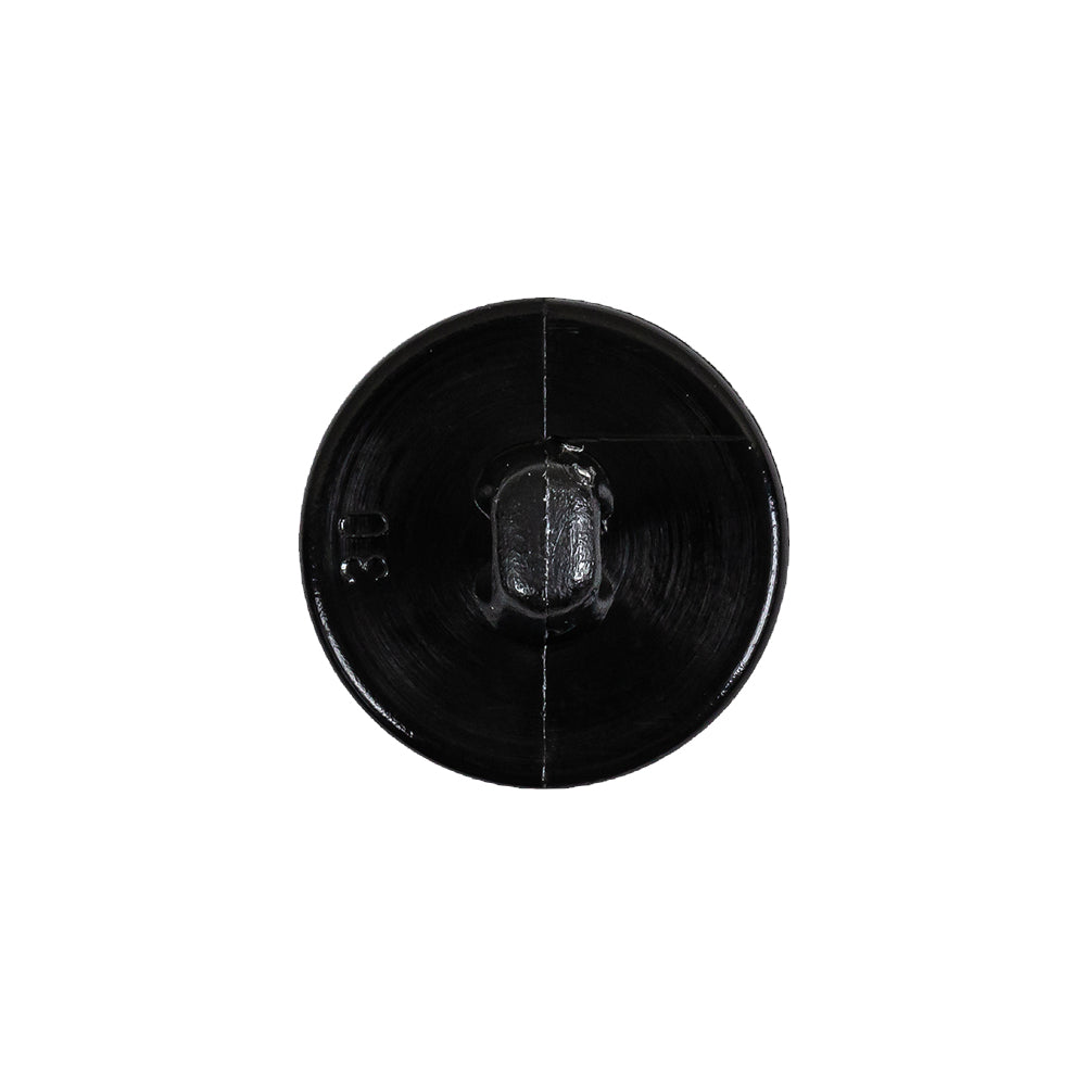 Italian Black Floral Etched Shank Back Button - 30L/19mm Detail Italian Black Floral Etched Shank Back Button - 30L/19mm Detail