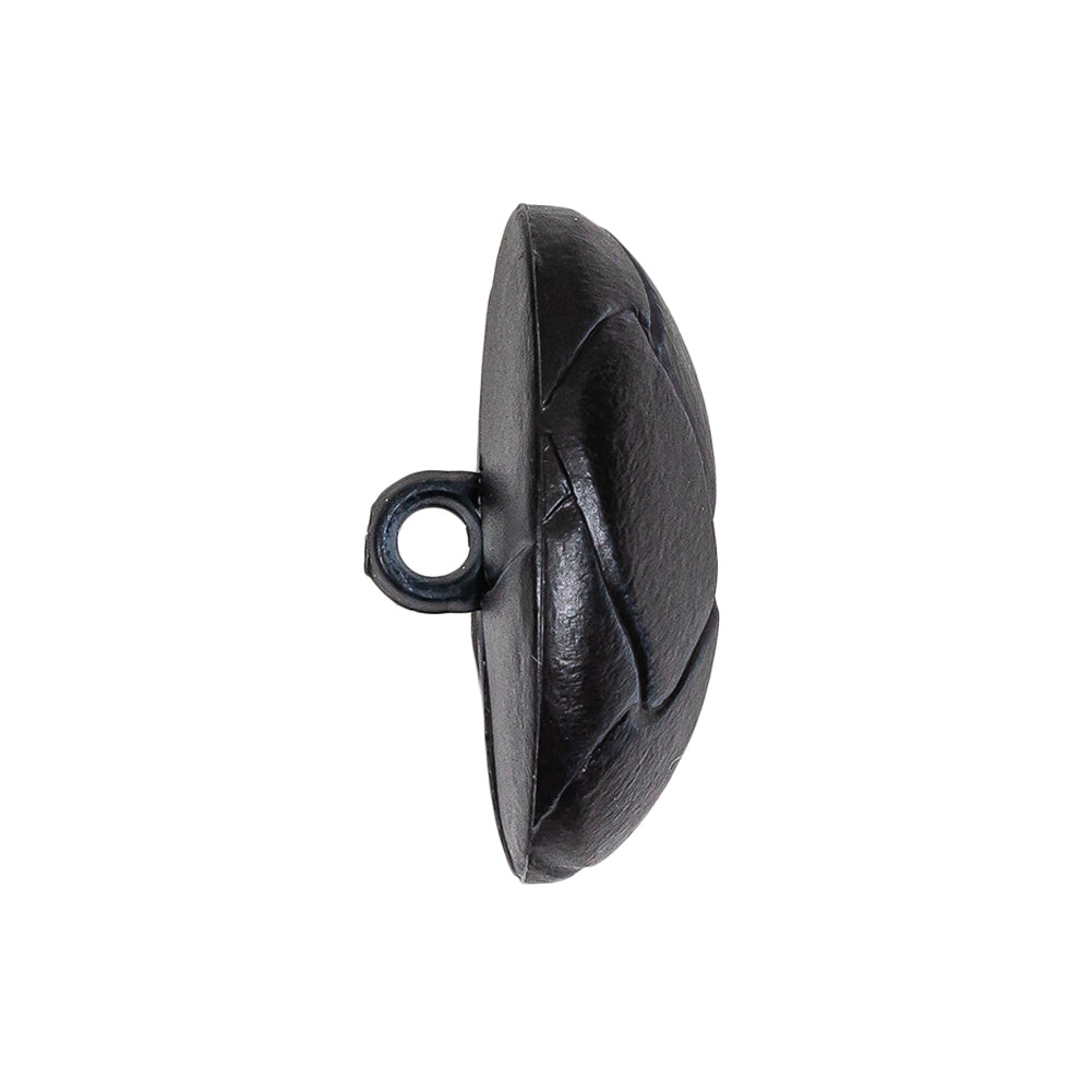Midnight Navy Oval Knotted Leather-Look Shank Back Plastic Button - 40L/25.5mm Folded Midnight Navy Oval Knotted Leather-Look Shank Back Plastic Button - 40L/25.5mm Folded