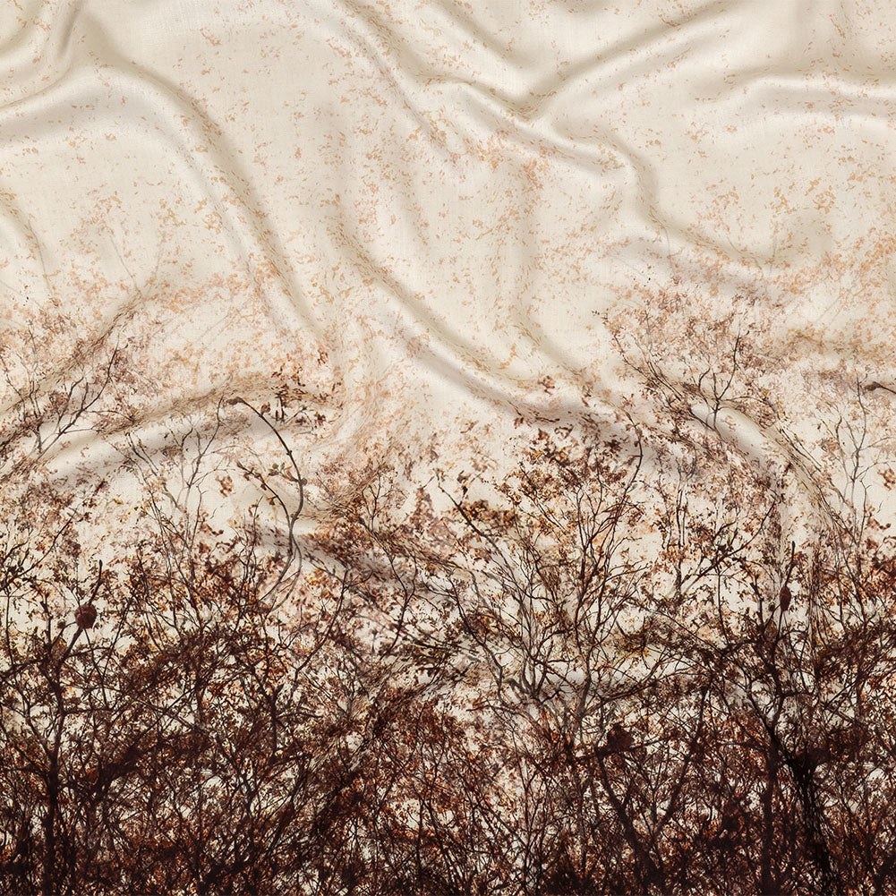 Rayon Challis - Brown Tree Branches - Celestial Canopy Print - Mood Exclusive Serengeti Collection Rayon Challis - Brown Tree Branches - Celestial Canopy Print - Mood Exclusive Serengeti Collection