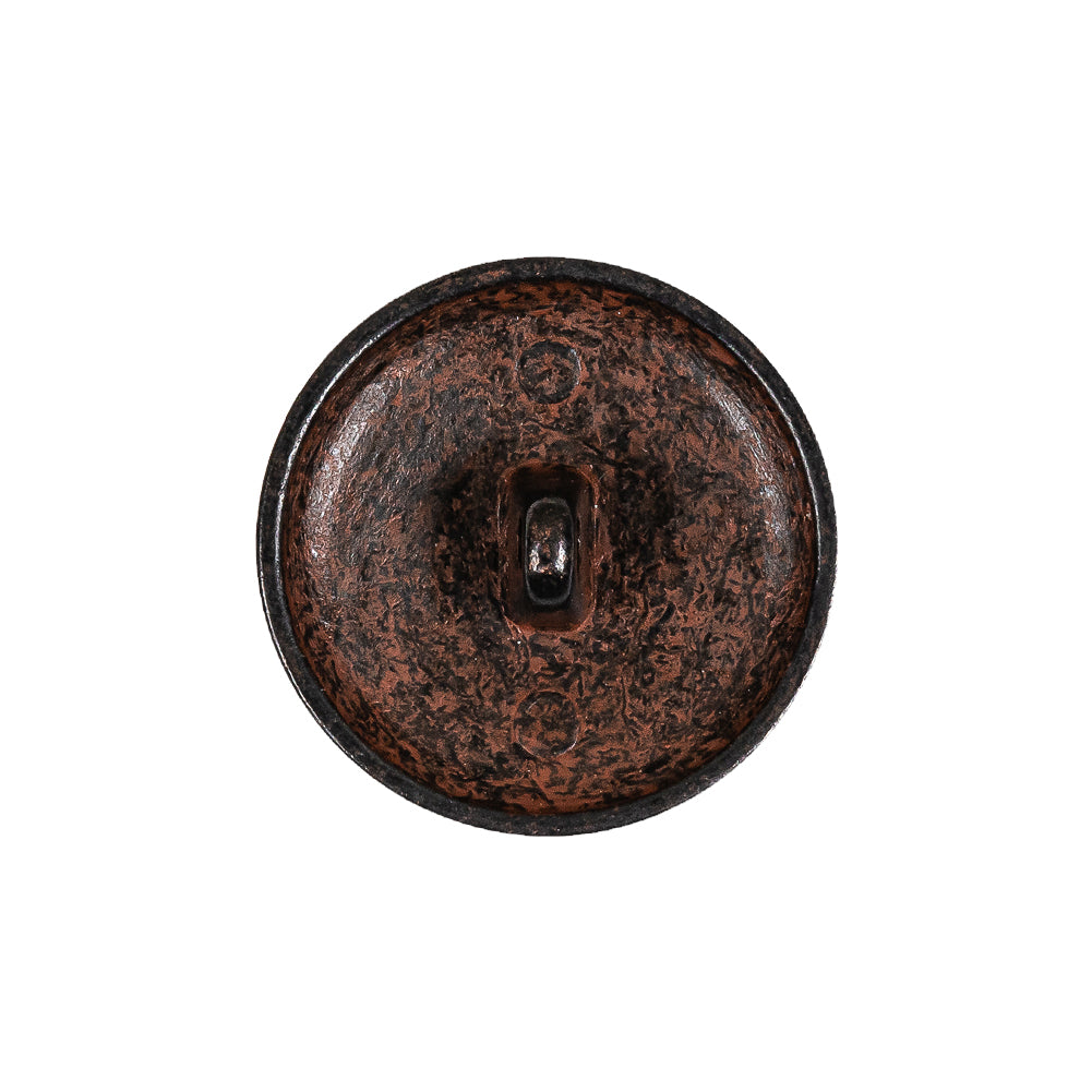 Italian Rusted Iron Shank Back Metal Button - 36L/23mm Detail Italian Rusted Iron Shank Back Metal Button - 36L/23mm Detail
