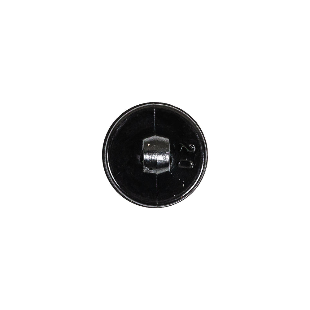 Black Bevel Cut Shank Back Plastic Button - 20L/12.5mm Detail Black Bevel Cut Shank Back Plastic Button - 20L/12.5mm Detail