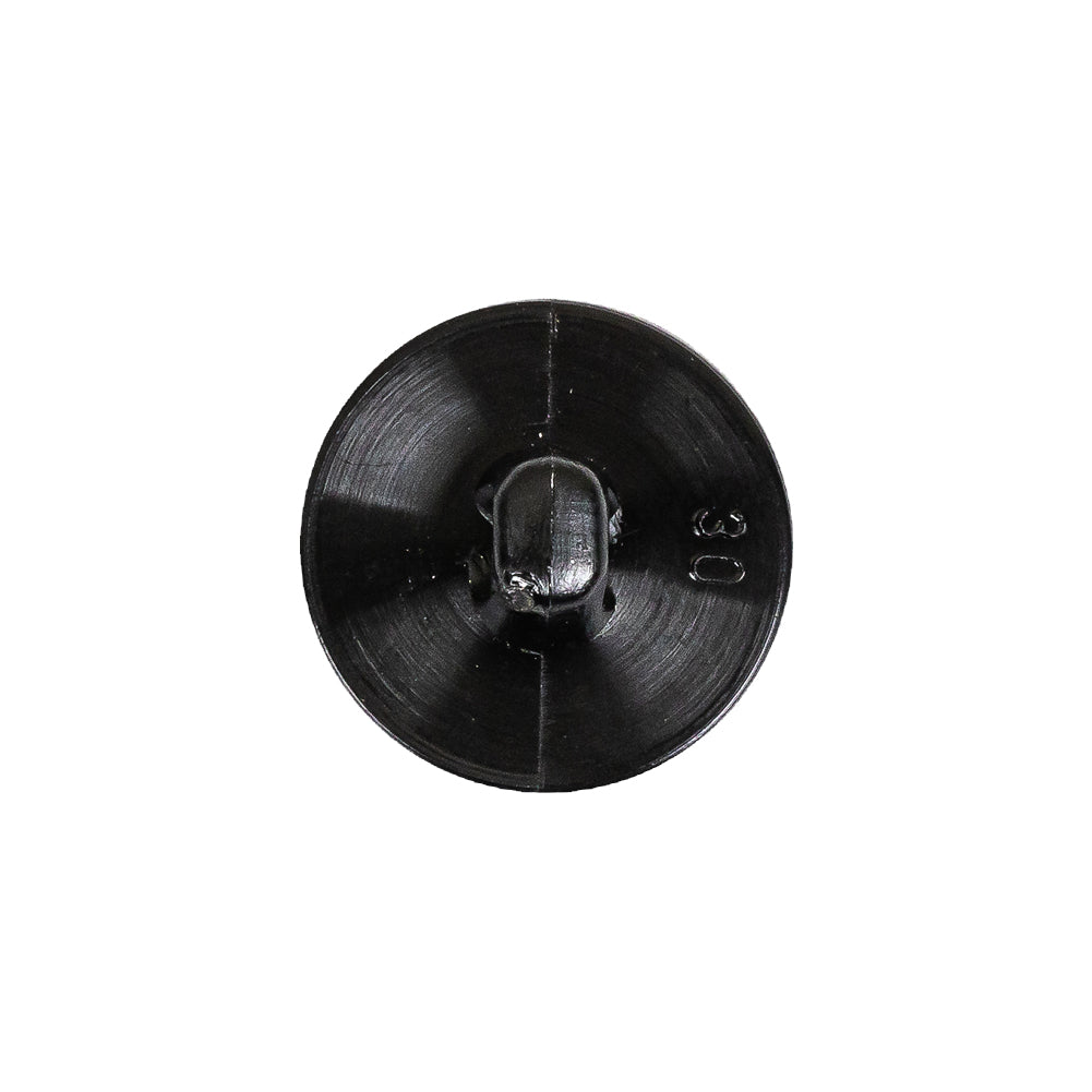 Black Bevel Cut Shank Back Plastic Button - 30L/19mm Detail Black Bevel Cut Shank Back Plastic Button - 30L/19mm Detail