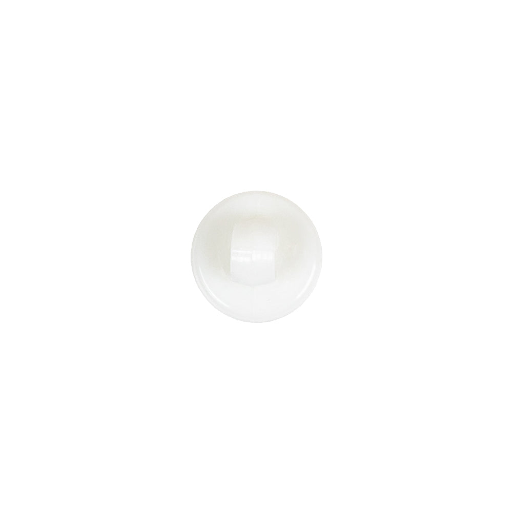 White Bevel Cut Shank Back Plastic Button - 16L/10mm Detail White Bevel Cut Shank Back Plastic Button - 16L/10mm Detail